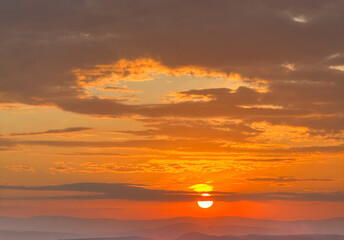 sunset in the mountains