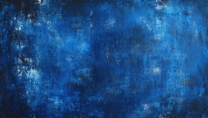 Obraz premium Dark Blue Grunge Texture with Scratches and Dust, Worn Grunge Background