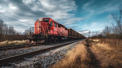 Naklejka premium Freight Train Transportation