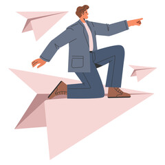 Businessman. Flat Vector Illustration