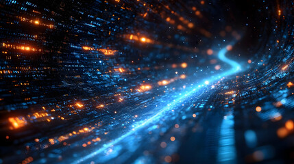 Obraz premium Abstract 3D Data Stream Background