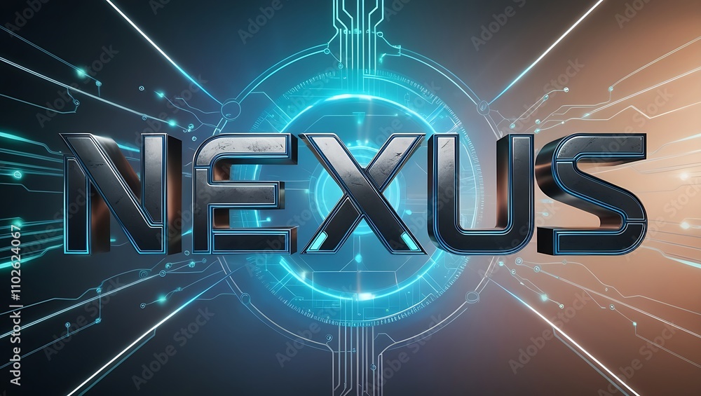 Poster futuristic 3d text 