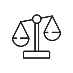 Law thin line icons. Editable stroke and Perfect pixel on transparent background