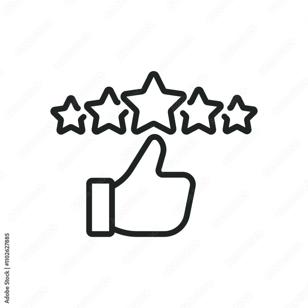 Poster rating thin line icons. editable stroke and perfect pixel on transparent background
