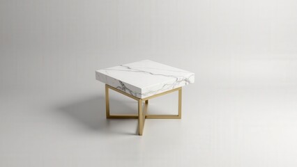 Fototapeta premium Durable side tables with marble top for upscale interiors
