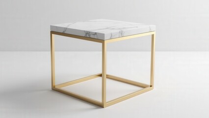 Compact marble block side table for stylish room accents