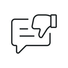 Fototapeta premium Negative feedback thin line icons. Editable stroke and Perfect pixel on transparent background