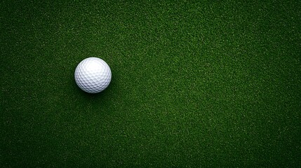 A captivating overhead view featuring a golf ball on the brink of a hole, lush grass surrounding it, and a focused golfer preparing for a decisive putt, embodying the essence of golf 
