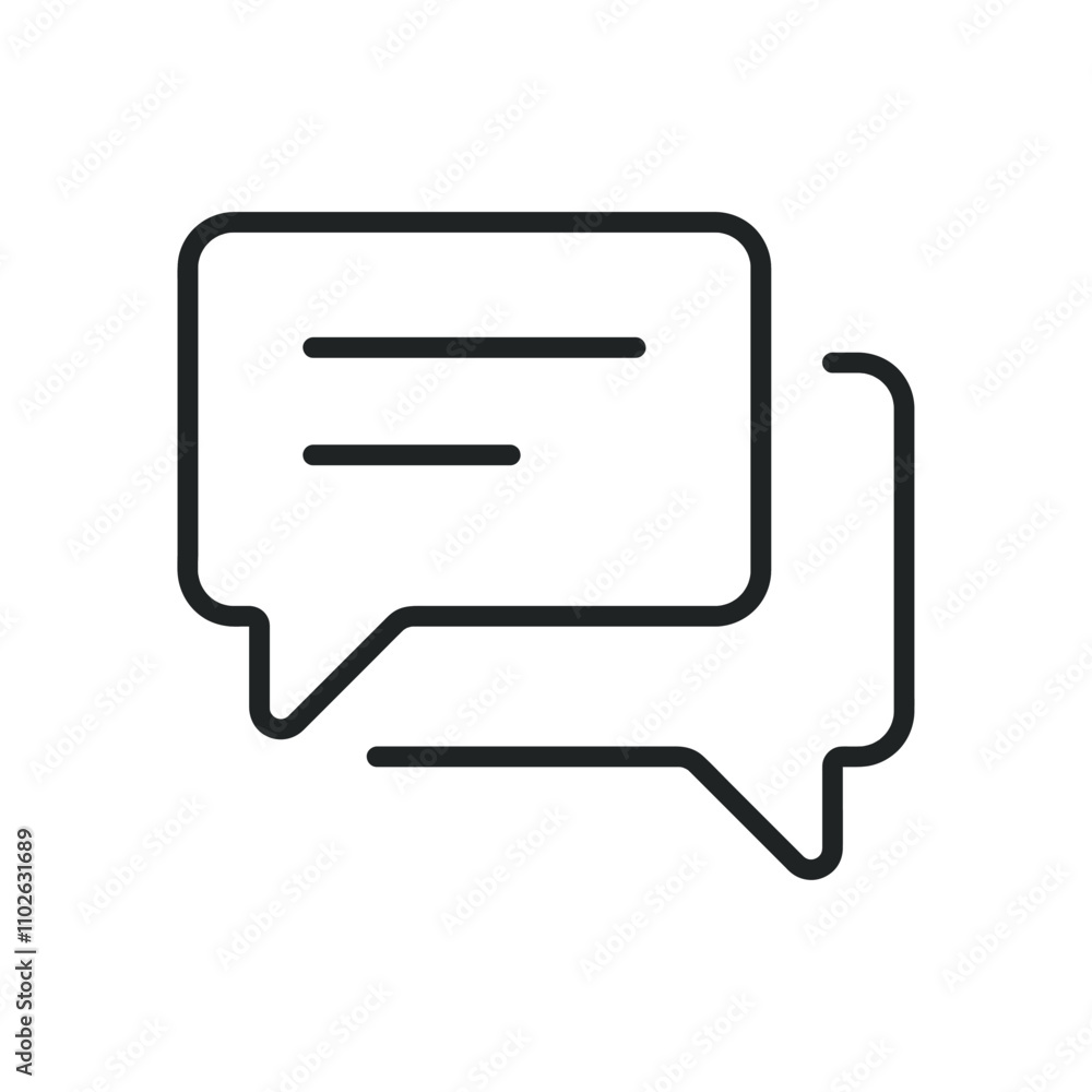 Poster speech bubble thin line icons. editable stroke and perfect pixel on transparent background