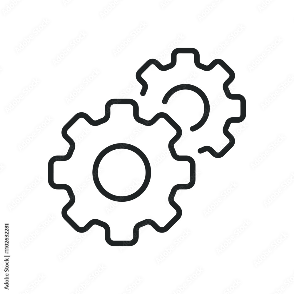 Poster process thin line icons. editable stroke and perfect pixel on transparent background
