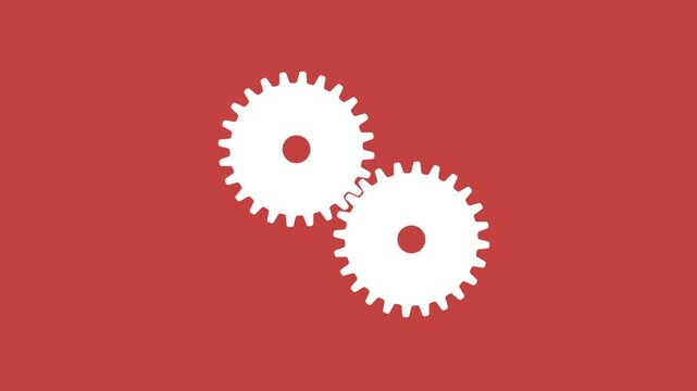 Engranaje mec&aacute;nico en movimiento rodamiento pi&ntilde;on green screen