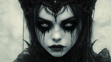 Dark Fantasy Queen Illustration