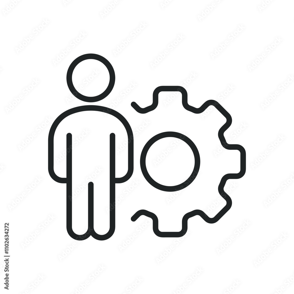 Poster personal development thin line icons. editable stroke and perfect pixel on transparent background