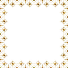 Gold compass illustration on transparent background