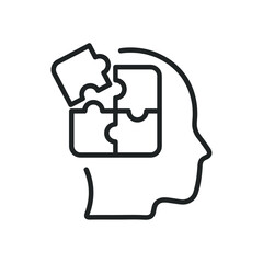 Solution thin line icons. Editable stroke and Perfect pixel on transparent background