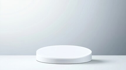 A Single White Circular Display Platform