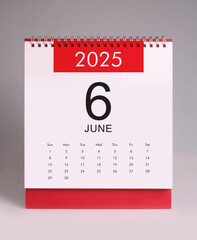 June 2025 desk calendar
