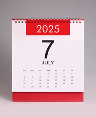 July 2025 desk calendar