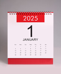 January 2025 desk calendar