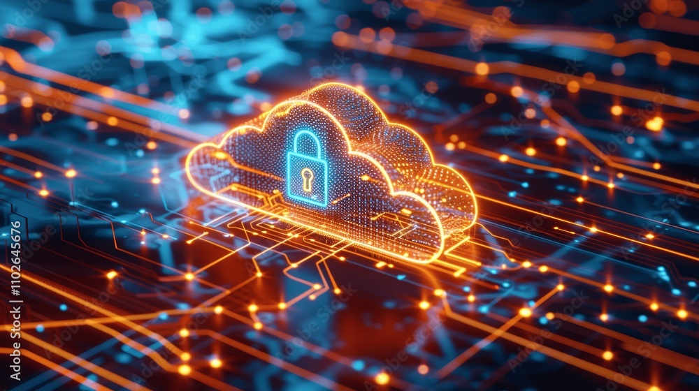 Aufkleber advanced cloud security services: data protection and cybersecurity in cloud computing