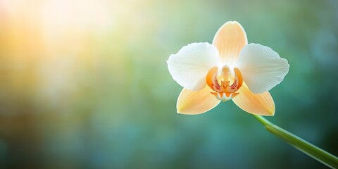 Vibrant Orchid in Full Bloom Captured Close Up with Soft Background and Gentle Lighting Effects