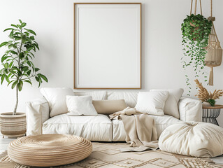 Wallart mockup for living room