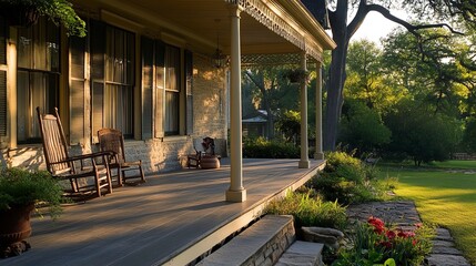 Obraz premium Architecture building house porch. 