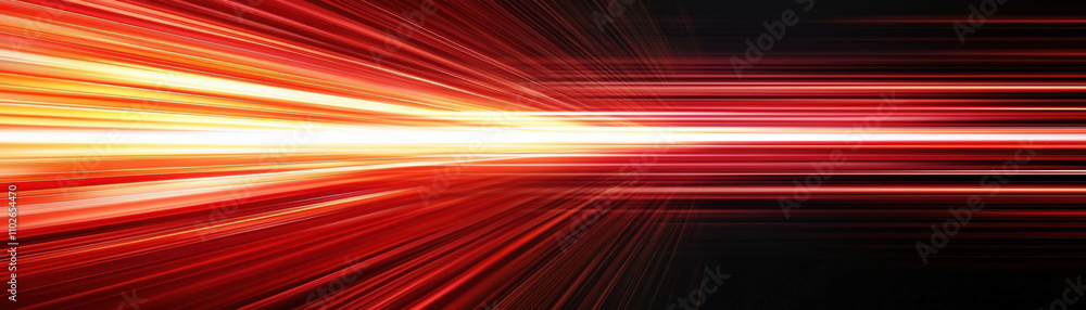 Aufkleber a dynamic burst of red and yellow light streaks across a dark background, creating a sense of speed 
