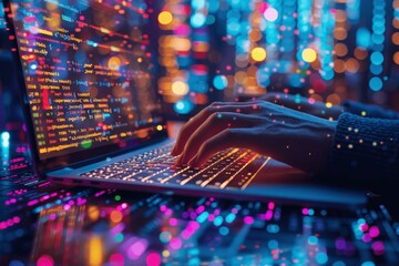 Developer Coding on Laptop - Software Development and Programming in Digital Technologies