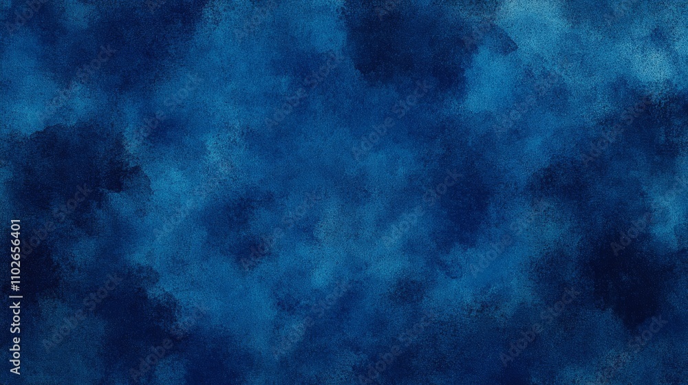 Poster blue abstract watercolor background with texture and depth in soft fluid organic style
