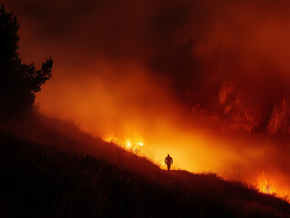 Fototapeta premium Midnight Rim Mist Inferno Illuminating