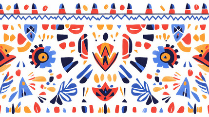 Abstract pattern from folk art latin america background. Folk. Illustration