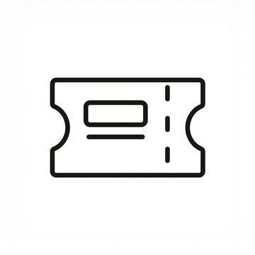 recommend clip art: black outline ticket coupon icon symbol