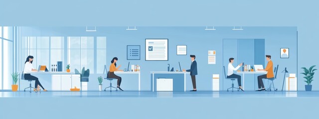 Business Team Collaboration and Working Together in Modern Office Environment