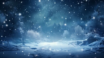 Enchanting snowflakes dancing in the moonlight, transforming the world into a winter wonderland on Christmas Eve