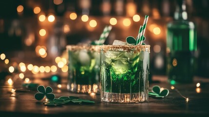 Vibrant Green Cocktails for Festive Celebrations