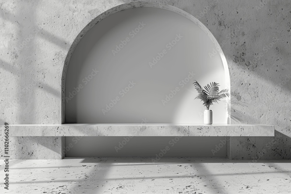 Poster minimalist white gradient wall for product display