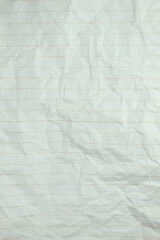crumpled line paper texture background,  blank sheet notebook