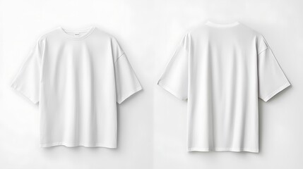 White T Shirt Mockup, Front and Back View