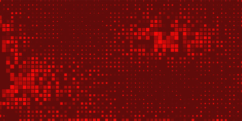 Light Red vector pattern with colored spheres. Geometric sample of repeating circles on white background in halftone style.