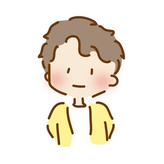 ショートパーマのゆるくて可愛い男の子