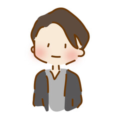 前髪長めのゆるくて可愛い男の子