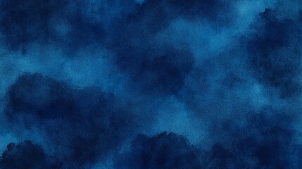 Obraz premium Abstract Watercolor Background in Rich Blue Palette Fluid Texture Artistic Design