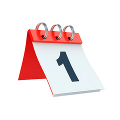 A calendar flipping to January 1, holiday symbol, detailed sketch style, white and red highlights, isolated on white background