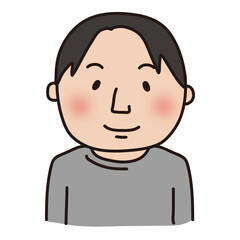 グレーの服を着た男性