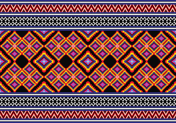 Ethnic tribal patterns in seamless geometric patterns.