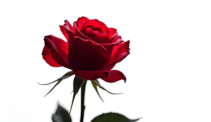 Naklejka premium red rose isolated on white