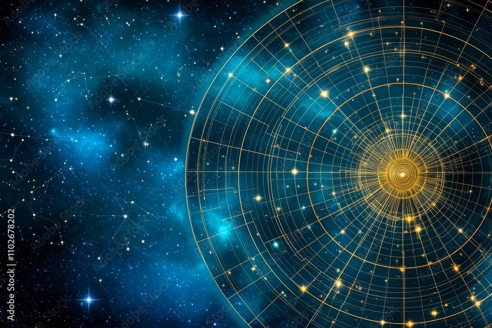 Poster a simple celestial map showing constellations in a clean, geometric style with minimal color