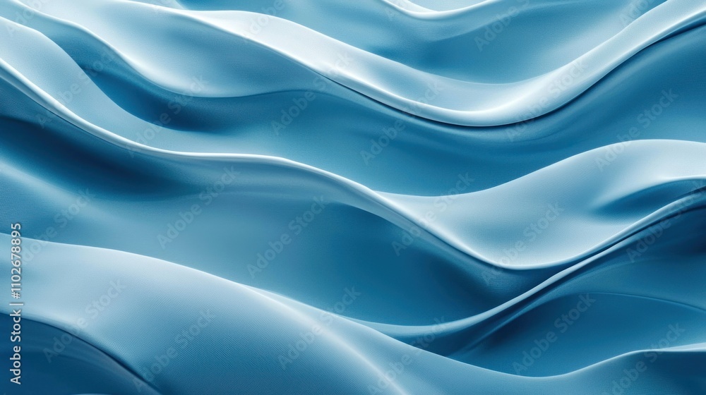 Poster a smooth blue background with abstract wave patterns, creating a calming and professional look