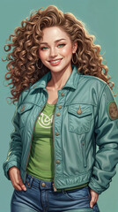 Fototapeta premium Illustration Art of a Gorgeous Women